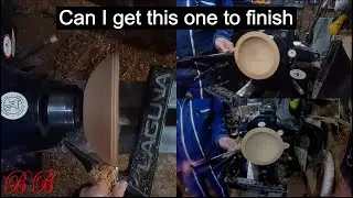 Finish Turning A Red Cherry Rough Turn I forgot about