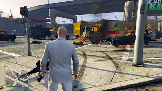 Hitting ONE Motorcyclist Causes Chain Explosions and Chaos | GTA 5
