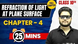 REFRACTION OF LIGHT AT PLANE SURFACE in 25 Mins | Complete Chapter Mind  Map | Class 10 ICSE PHYSICS