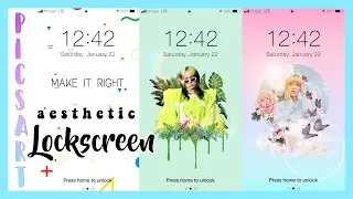 How to make easy Aesthetic Lock Screen on PicsArt | Billie Eilish | Taylor Swift