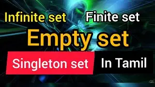 Empty set, singleton set, finite set, infinite set | Diagram with examples| clear definition|