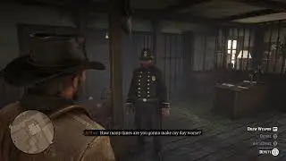 Arthur Morgan Antagonizes Police Man In Blackwater