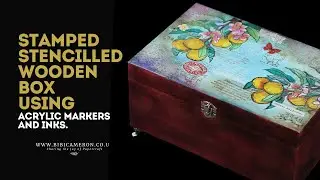 DIY Stencilled Wooden Box | Altenew Tangerine Grove