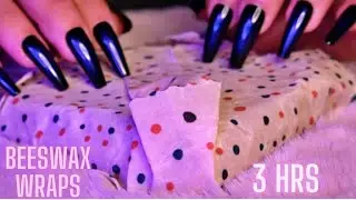 ASMR Unwrapping Beeswax Wrapps Compilation 🐝 Tapping & Scratching 🐝 No Talking
