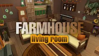 FARMHOUSE Living Room | No CC | The Sims 4 Speed Build
