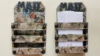 DIY wall mail organizer | cardboard craft |