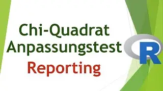 Chi-Quadrat-Anpassungstest R berichten