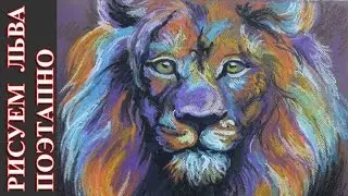 ПОЭТАПНЫЙ МАСТЕР-КЛАСС ПО ПАСТЕЛИ: КАК РИСОВАТЬ ЛЬВА