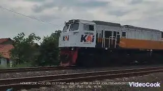 Kumpulan Kereta Api Angkatan Pagi Menjelang siang Di JL KH Hasyim Asyari Di JPL 97 KM 86 + 061