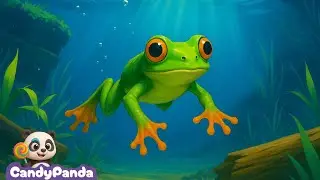 5 žabek na kládě 🐸🐸🐸🐸🐸 | Veselá dětská česká písnička pro děti 🌿 Žabky ve vodě