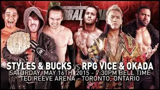 AJ Styles & Young Bucks vs Kazuchika Okada & Rpg Vice Highlights HD