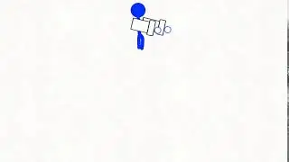 Blue stick figure #TheRunningBattleCollabEntry