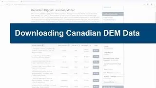 Downloading free Canadian DEM data (digital elevation model) for use is a GIS