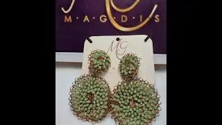 aretes punto peruano con muranos