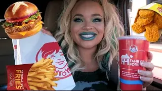 Wendy's Car Eating Show (MUKBANG) | WATCH ME EAT