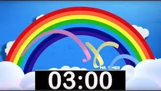 Rainbow Timer 3 Minutes! Countdown Timer for Classroom with Music!