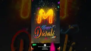 M Name Art With Happy Diwali Status Video 2022 | M Dipavali Status | Diwali #Shorts #Diwali #NameArt