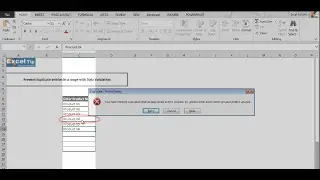 Prevent Duplicate Entries in a Range with Excel Data Validation