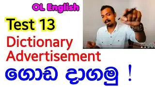 OL English - Test 13 - Dictionary and Advertisement - Matching Words