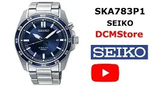 SKA783P1 Seiko Stainless Kinetic Blue Dial