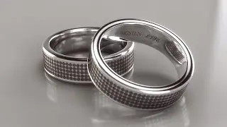 Jewelry Rendering - Tungsten Rings 3D Studio Max & Vray