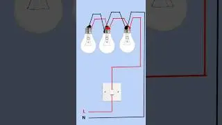 one switch 3 bulbs connection 