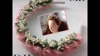 МК ободок из готовых роз и тычинок