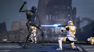Clone Troopers vs Security Droids - STAR WARS JEDI FALLEN ORDER NPC Wars
