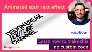 How to: Build an Animated Stair Text Effect, in Webflow (no custom code)