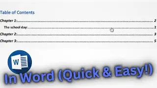 How to Create a Table of Contents in Word