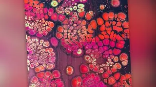 Experimenting with pva glues as pouring medium, acrylic fluid art