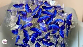 БУКЕТ из 55 🦋 БАБОЧЕК что СВЕТИТСЯ! Подробный МК! DIY Butterfly Bouquet