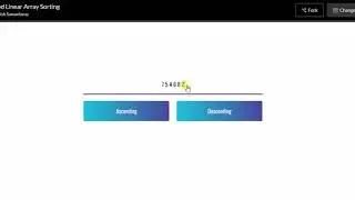 Animated Linear Array Sorting.