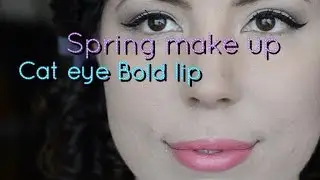 Easy Spring Makeup || cat eye bold lip! || new wife love life