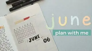 Bullet Journal JUNE 2020 PLAN WITH ME ー REALTIME / monthly setup