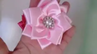 Flor 🌸de fita cetim n 09 fácil#jessica pink