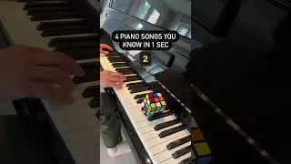 4 piano songs you know in 1 sec! #shorts #piano