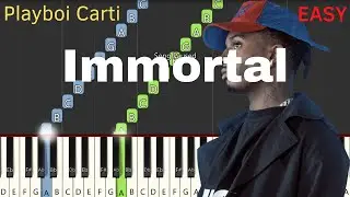 Playboi Carti - Immortal (What is that Melody) | Easy Piano Tutorial