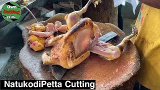 NatukodiPetta Cutting Skills | country hen chicken cutting | own cutting skills