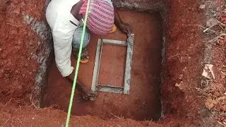 How to mark column position by starter and plumb bob on pcc bed