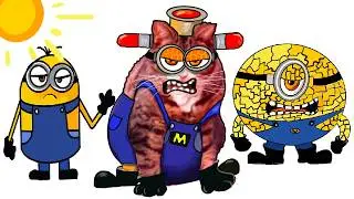 Drawing a Mega Minion Meme Cat | Despicable me 4 #despicableme #minions #megaminion