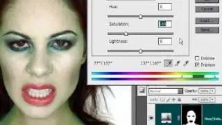 Undead skin makeup: Photoshop retouching