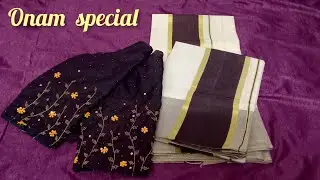 Onam special blouse designing || Beads hand work ||Traditional onam wear