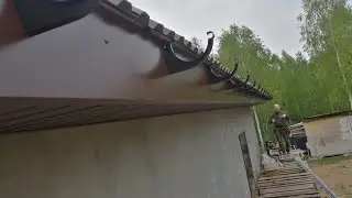 УТЕПЛЕНИЕ КРЫШИ ИЗНУТРИ, ПОДШИВ СВЕСА КРЫШИ САФИТОМ, ВОДОСТОЧКА, 1ЧАСТЬ