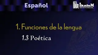 Topic 1.3. Poetic Function. Bachelor's Degree.