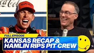 Ross Chastain plays spoiler & Denny Hamlin RIPS pit crew after Kansas! Kevin Harvick reacts