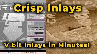 V-Carve CNC Inlays Tutorial | Perfect Logo Inlays from SVG (Blender + FabEX) with ZahyoX CNC bits