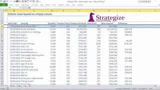 Deleting rows based on a cell value