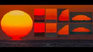 Sunspots and refraction at sunset