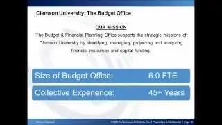 From Zero to Oracle Hyperion Planning in Six Months: Clemson University Case Study Webinar Snippet